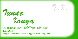 tunde konya business card